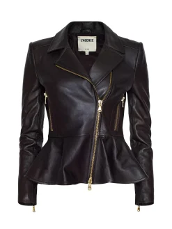 Lyric Leather Peplum Jacket