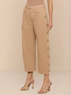 Mallis Studded Bow-Leg Jean