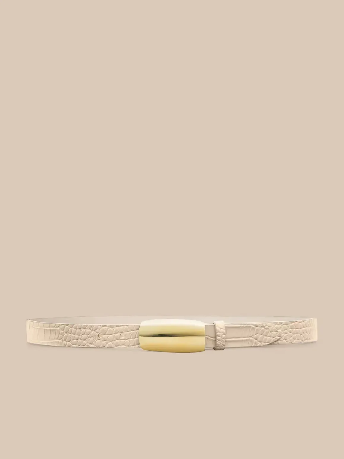 Marlowe Croc-Embossed Leather Belt