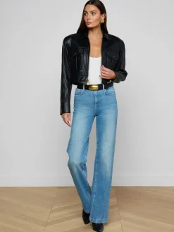 Micah Oversized Leather Jacket