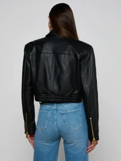 Micah Oversized Leather Jacket