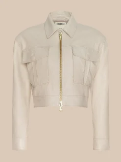 Micah Oversized Leather Jacket