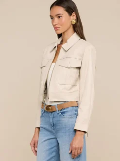 Micah Oversized Leather Jacket