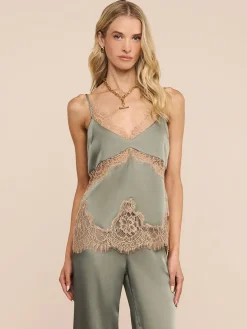 Mitsu Satin Lace Camisole