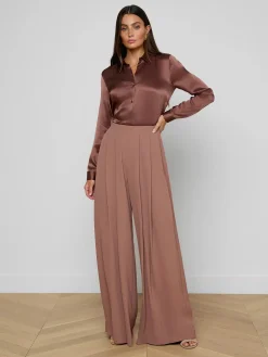 Nova Pleated Wide-Leg Pant