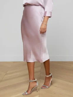Perin Silk Midi Skirt