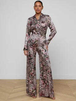 Pilar Silk Wide-Leg Pant
