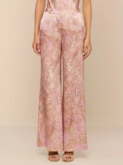 Pilar Silk Wide-Leg Pant