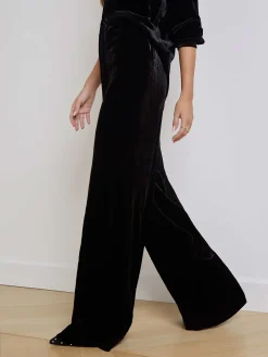 Pilar Velvet Wide-Leg Pant