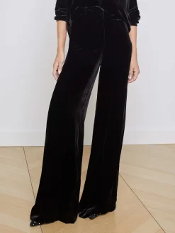 Pilar Velvet Wide-Leg Pant