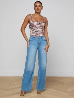 Rasha Shirred Mesh Tank