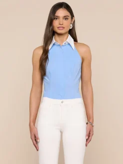 Rina Poplin Halter Top