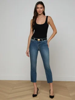 Sada Cropped Slim-Leg Jean