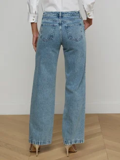 Scottie Embellished Wide-Leg Jean