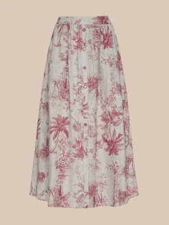Seina Linen Midi Skirt