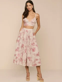 Seina Linen Midi Skirt
