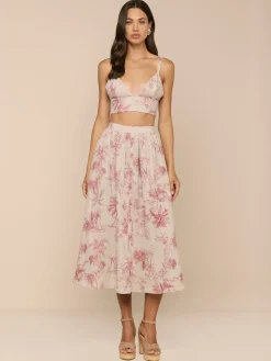 Seina Linen Midi Skirt