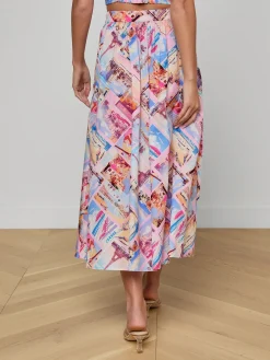 Seina Poplin Midi Skirt