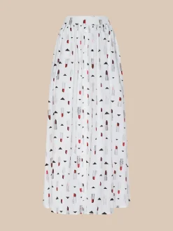 Seina Poplin Midi Skirt