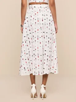 Seina Poplin Midi Skirt