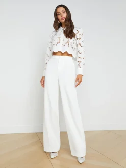 Seychelle Cropped Eyelet Blouse