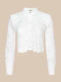 Seychelle Cropped Eyelet Blouse