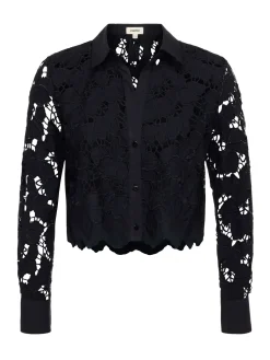 Seychelle Cropped Eyelet Blouse