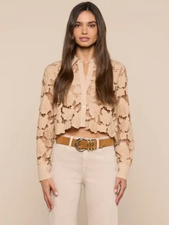 Seychelle Cropped Eyelet Blouse