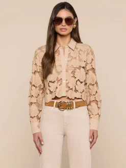 Seychelle Cropped Eyelet Blouse