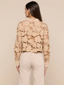 Seychelle Cropped Eyelet Blouse