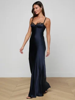 Shayla Silk Lace Gown