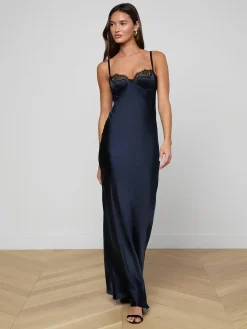Shayla Silk Lace Gown