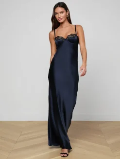 Shayla Silk Lace Gown