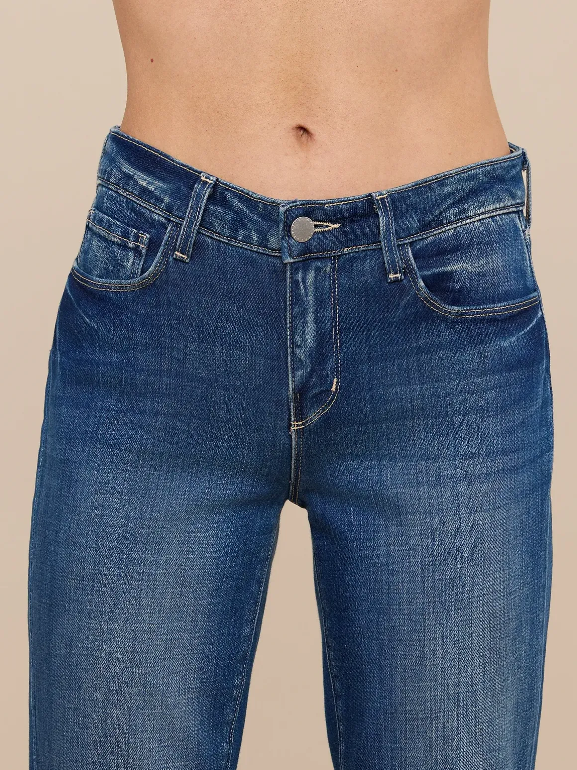 Sneeki Low-Rise Straight-Leg Jean