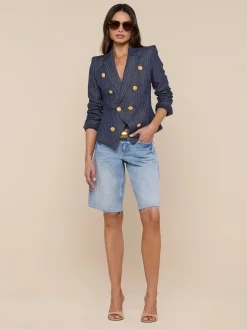 Solar Pinstriped Blazer