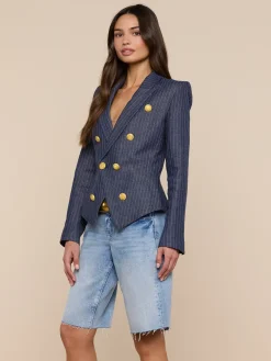 Solar Pinstriped Blazer
