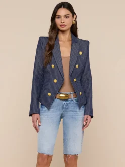 Solar Pinstriped Blazer