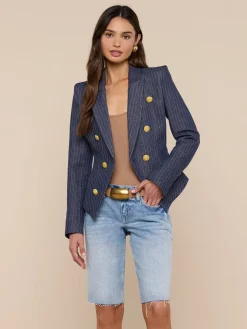 Solar Pinstriped Blazer