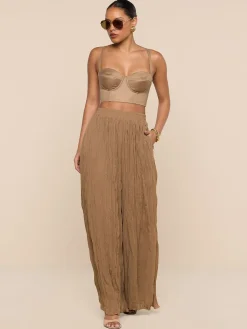 Sonya Linen-Blend Bustier