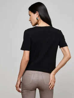 Stormy Cropped Cotton Tee