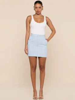 Vera Pinstriped Mini Skirt