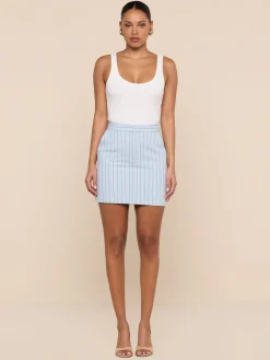 Vera Pinstriped Mini Skirt