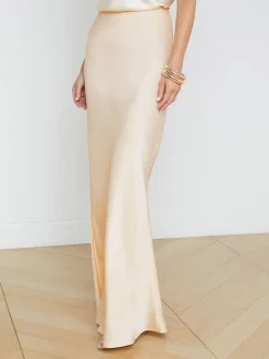Zeta Satin Maxi Skirt