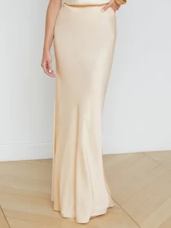 Zeta Satin Maxi Skirt