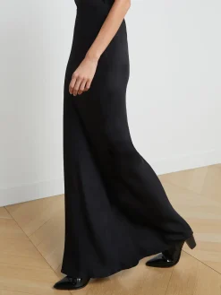 Zeta Satin Maxi Skirt