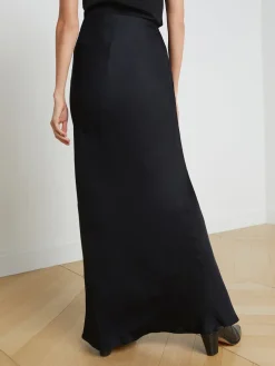 Zeta Satin Maxi Skirt
